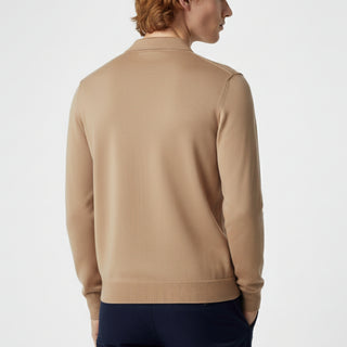 Jm2255 Camel Long Sleeve Polo