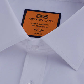 Poplin | French Cuff | 100% Cotton | Optical White | Slim Fit