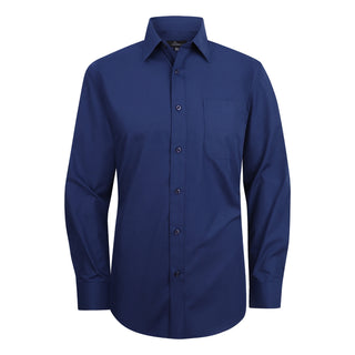 Slim Fit Luxe Convertible Cuff Dress Shirt Navy