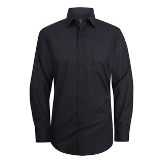 Full Fit Solid Dress Shirt Black