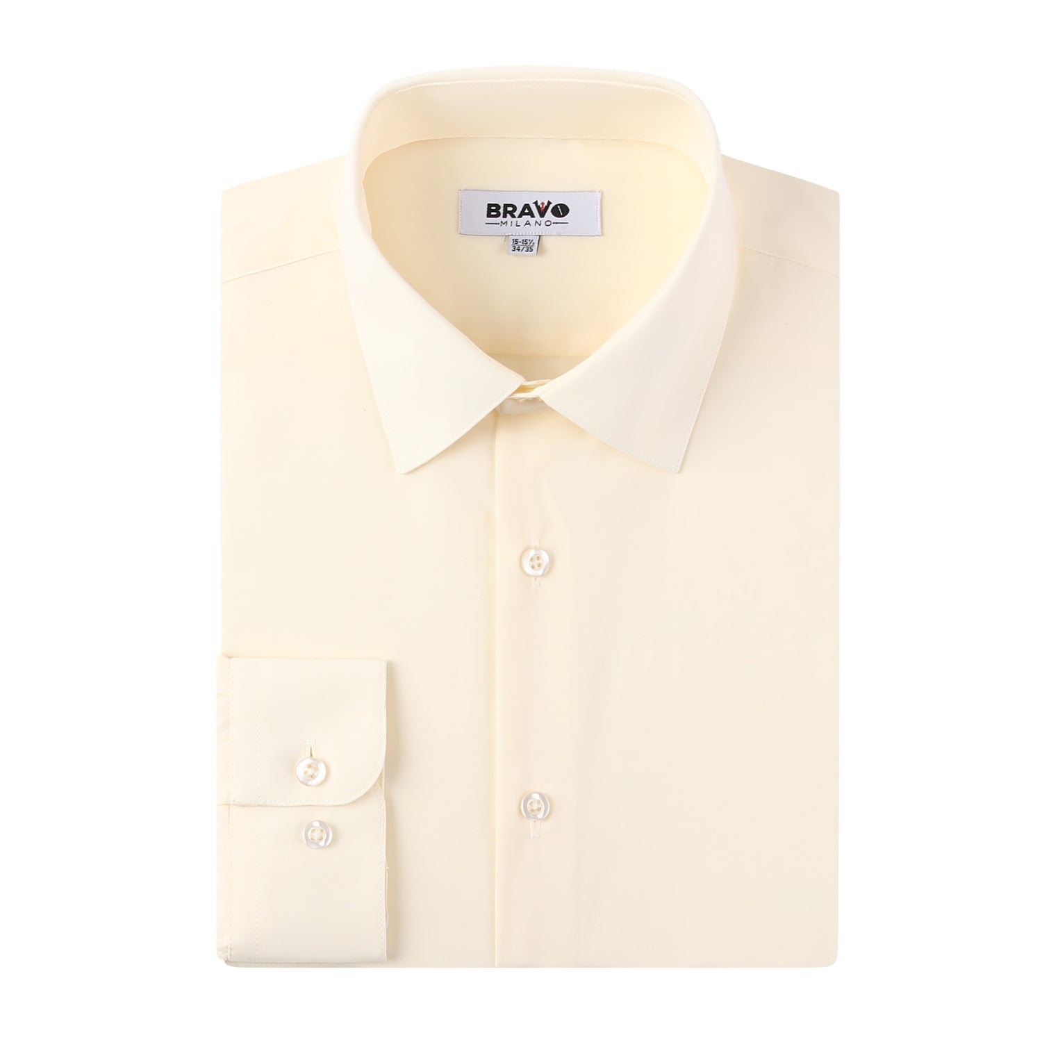 Collar Ivory Slim Fit Shirt Ivory Slim Fit Solid Dress Shirt – D&K