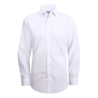 White Slim Fit Solid Dress Shirt