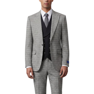 Joseph Michael Viola 9-23758-2 Natural 3Pc Plaid Suit - Front View