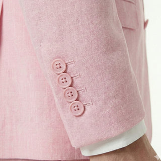 Joseph Michael 29105 Blush Slim Fit Peak Lapel Vested Suit - Back View