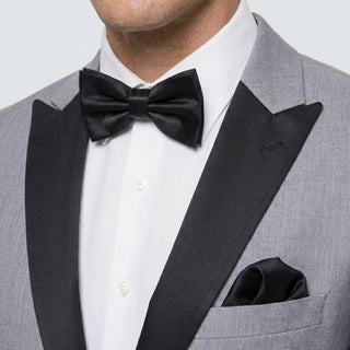 Joseph Michael Men's Black 3-Piece Vested Tuxedo — Peak Lapel
