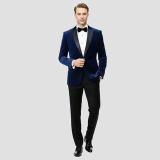 Stretch Slim Fit Velvet Blazer - 7 Colors