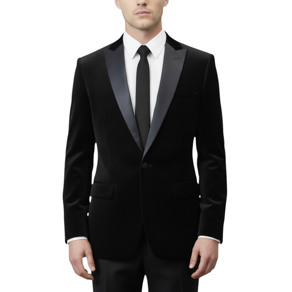 Stretch Slim Fit Velvet Blazer - 7 Colors