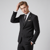 Stacy Adams Men's Black 2-Piece Modern Fit Suit — Notch Lapel