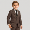 Ideal Boys' Brown 4-Way Stretch Suit