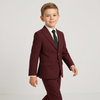 Ideal Boys' Burgundy 4-Way Stretch Suit