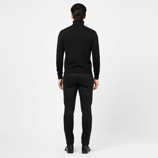 Black Slim Fit Turtleneck Sweater