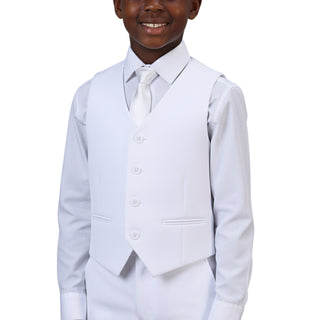 Kids World Boys' White Vest Set