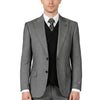 Royal Luxe Verona Men's Black 3-Piece Wide Leg Suit — Notch Lapel