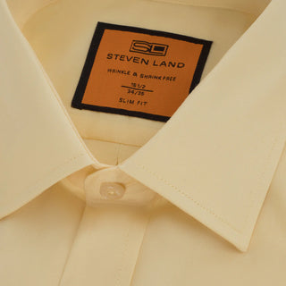 Poplin | Button Cuff | 100% Cotton | Yellow
