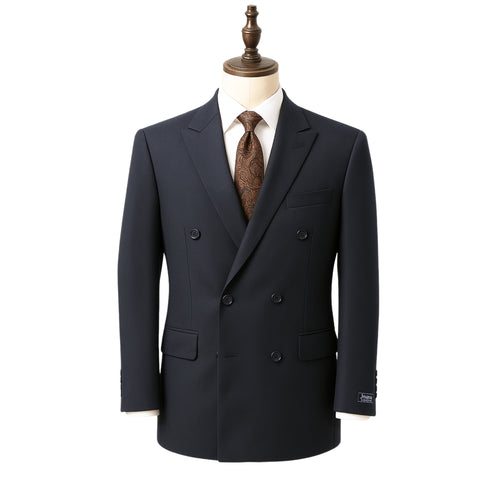 Dbv100 0905-17 Black Joseph Michael Double Breasted 3Pc Suit
