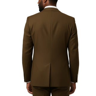 100% Wool 2 Button Modern Fit Tobacco Suit