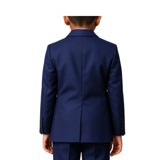 Boys Navy Poplin Suit