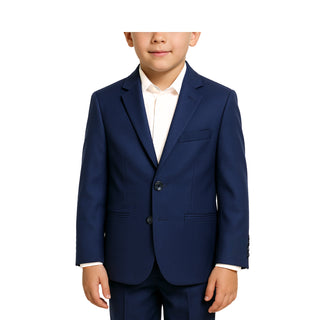 Boys Navy Poplin Suit