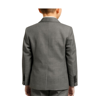Boys Grey Sharkskin Suit