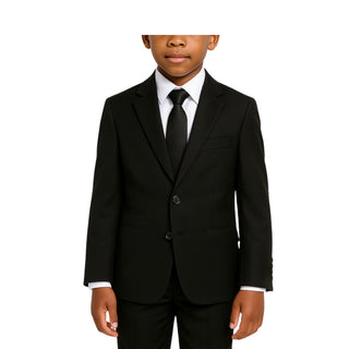 Boys Black Sharkskin Suit