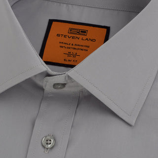Poplin | Button Cuff | 100% Cotton | Silver
