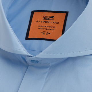 Poplin | Hidden Placket | Cutaway Collar | French Cuff | Light Blue