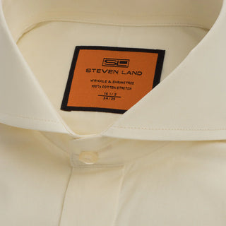 Poplin | Hidden Placket | Cutaway Collar | French Cuff | Cream