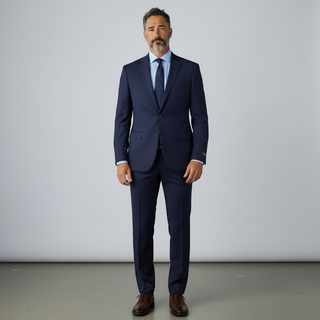 Joseph Michael 4-Way Stretch Knit Suit Navy - Side View