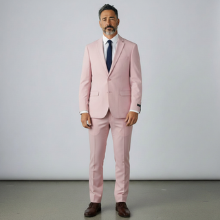 Joseph Michael 4-Way Stretch Knit Suit Pink - Side View