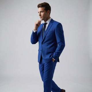 Joseph Michael Men's 4-Way Stretch Adjustable Waist Knit Suit