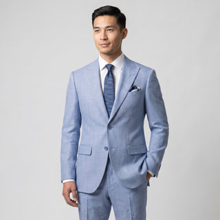 Joseph Michael Men's 2-Piece Slim Fit Sharkskin Suit — Peak Lapel
