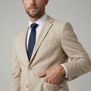 Joseph Michael Men's 4-Way Stretch Adjustable Waist Knit Suit