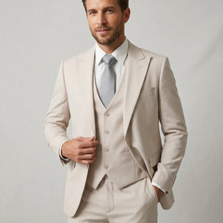 Joseph Michael Men's 3-Piece Slim Fit Vested Suit — Peak Lapel