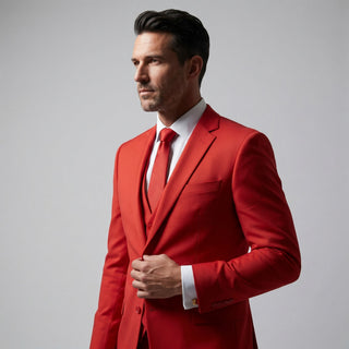 Joseph Michael Men's 4-Way Stretch Adjustable Waist Knit Suit