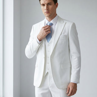Joseph Michael Men's 3-Piece Slim Fit Vested Suit — Peak Lapel