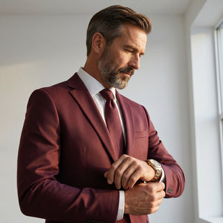 Joseph Michael Men's 4-Way Stretch Adjustable Waist Knit Suit