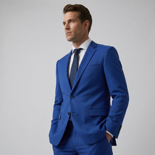 Joseph Michael Men's 4-Way Stretch Adjustable Waist Knit Suit