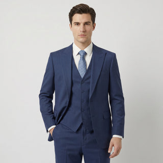 Joseph Michael Men's 3-Piece Slim Fit Vested Suit — Peak Lapel