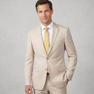 Joseph Michael Men's Shell 2-Piece Modern Fit Sharkskin Suit — Notch Lapel