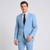 Ideal Men's Powder Blue 4-Way Stretch 2-Piece Slim Fit Suit — Peak Lapel