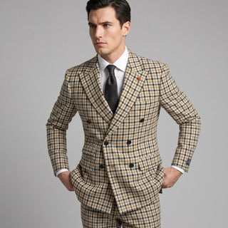 Statement Men's 2-Piece Modern Fit Double Breasted Suit — Peak Lapel