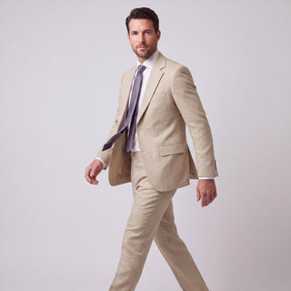 Kensington Men's Shell Modern Fit Sharkskin Suit - Notch Lapel