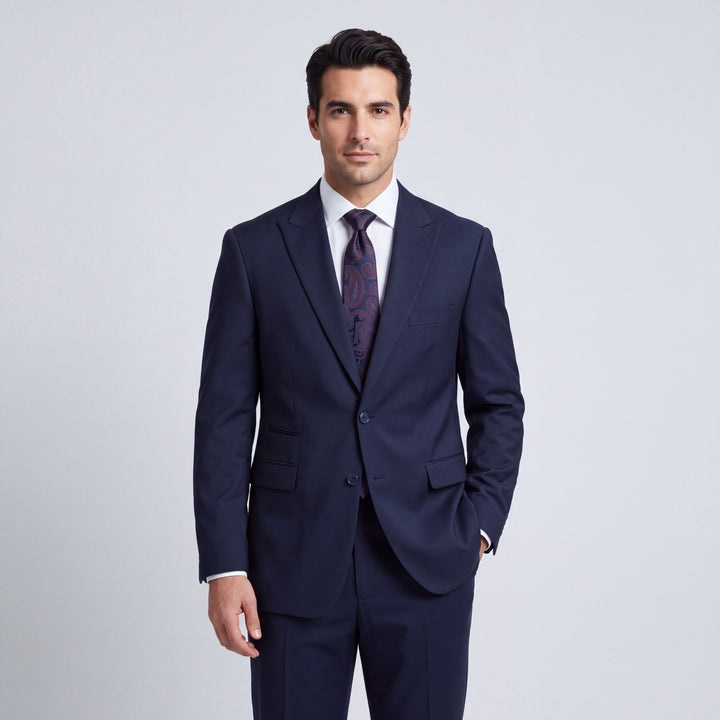 4-Way Stretch 2-Piece Suit in Dark Navy