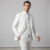 Ideal Men's White 3-Piece Slim Fit Vested Suit — Peak Lapel