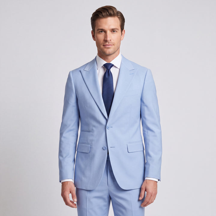 Powder Blue 4-Way Stretch 2-Piece Suit