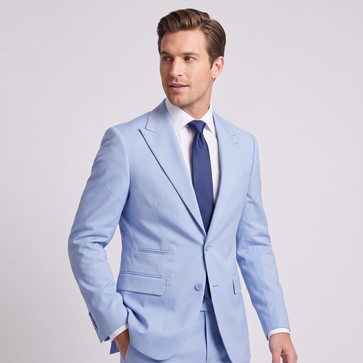 4-Way Stretch 2-Piece Suit in Powder Blue