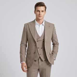 Pino Baldini Men's 3-Piece Vested Modern Fit Suit — Peak Lapel