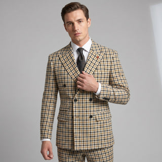 Statement Men's 2-Piece Modern Fit Double Breasted Suit — Peak Lapel