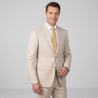 Joseph Michael Men's Shell 2-Piece Modern Fit Sharkskin Suit — Notch Lapel