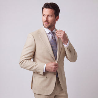Kensington Men's Shell Modern Fit Sharkskin Suit - Notch Lapel